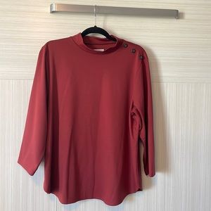 XL mock turtle neck 3/4 sleeves